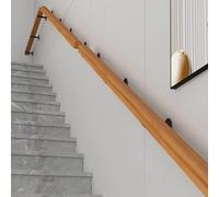 Rambarde d'escalier intérieure en bois, rampes antidérapantes en pin, kit complet, barre d'appui murale sans obstacle, confortable et durable(Yellow,120cm)