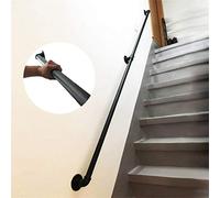 Rambarde d'escalier - Kit Complet. Rambarde Tubulaire/Rampe d'escalier Industrielle en Fer forgé, idéale pour Une Utilisation intérieure (Maison, loft, Personnes âgées) ou comme Support de c