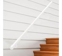 Rambarde d'escalier murale, 1 m, 2 m, 3 m, 4 m, 5 m, 6 m, en métal blanc forgé, pour intérieur, extérieur, villa, loft, couloir.(200cm)