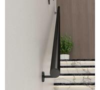 Rambarde d'escalier murale intérieure avec accessoires, balustrade d'escalier extérieure en fer forgé de style industriel avec barre de sécurité.(390cm)