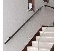 Rambarde d'escalier Murale, kit de Rampe d'escalier Noir de 90 cm à 730 cm, Barres de Maintien de sécurité pour escaliers intérieurs, Finition Noire résistante, idéal pour la Maison, l'hôtel