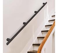 Rambarde d'escalier, Rampe extérieure, Garde-Corps de Jardin, kit de Rampe d'escalier Murale Moderne - Rambarde de sécurité en Fer forgé de 4,57 m (15 pi) pour escalier intérieur/e