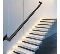 Rambarde d'escalier, Rampe extérieure, Garde-Corps de Jardin, kit de Rampe Murale en Fer Industriel, Rampe en Tube galvanisé de 1,5 m pour escaliers intérieurs, Barre d'appui Mural