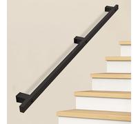 Rambarde d'escalier, Rampe extérieure, Garde-Corps de Jardin, Rampe d'escalier Moderne - Kit de Rampe de sécurité Murale Noire, Options de 60 cm à 4,8 m pour marches intérieures/ex