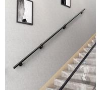Rambarde d'escalier, supports, mains courantes, rampes, fixations pour escalier, pièces de rambarde, rambarde d'intérieur, rambarde en métal noir pour escaliers, barres d'appui industrielles
