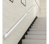 Rambarde en acier inoxydable, main courante moderne pour escaliers intérieurs, kit de rampe métallique avec barre de sécurité murale(270cm)