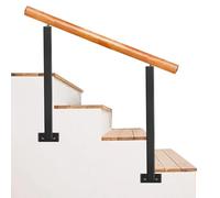 Rambarde latérale en Fer forgé de Style transitionnel avec Supports d'angle réglables à 270°, Rampe d'escalier à Double Poteau pour escaliers en béton ou en Bois (Couleur : Hauteur 95 cm, T