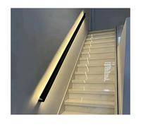 Rambarde lumineuse en aluminium à LED - Rambarde d'escalier lumineuse - Rambarde éclairée for une utilisation intérieure/extérieure, garage, loft, hôtel(Gold,Right/6.6FT/A)