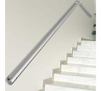 Rambarde métallique pour escaliers, garde-corps de sécurité antidérapant mural avec supports, rampe intérieure/extérieure pour maison, jardin, couloir, loft, terrasse(280cm)