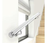 Rambarde Murale Transparente En Acrylique, Pour Escaliers Ronds, Facile À Installer, Idéale Pour L'Intérieur Et L'Extérieur (Porche, Terrasse, Balcon, Mezzanine), Couleur Unique, 110 Cm / 3,6 Pi / 43