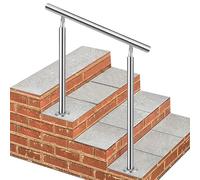 Rambarde pour escalier extérieur, Compatible avec 2 ou 4 marches. Kit de rambarde en Acier Inoxydable 304, Poteau de Balustrade métallique réglable, rambarde de Style transitionnel pour esca