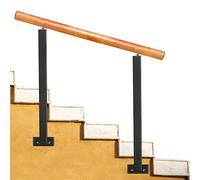 Rambarde pour escalier extérieur, en Bois Massif, adaptée aux escaliers de 0 à 5 marches, Style transitionnel, idéale pour Un Porche de Jardin, poteaux à Angle réglable avec Barre de sécurit