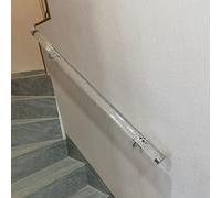 Rambarde Ronde Transparente De 5,5 Cm (2 Po) De Diamètre, Avec Quincaillerie, Pour Escalier De Loft Moderne Ou Sous-Sol, Idéale Pour Les Personnes Âgées, Les Enfants Et Les Garçons Et Filles. Rambard