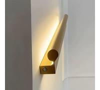 Rambardes D'escalier Avec Éclairage LED, Kit De Rambarde D'escalier Applique Murale À Détecteur De Mouvement Éclairage Double Face Pour Couloirs Et Allées De Villa(Gold,1.8m/5.9ft)