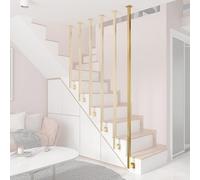 Rambardes d'escalier carrées Noires pour la Maison et la Cuisine, pour Une Utilisation intérieure, adaptées aux porches, Halls d'entrée et greniers, l
