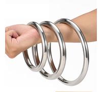 RAMBEX Anneau Circulaire sans Soudure en Acier Inoxydable 304 (1 Pièce), Anneaux M7, M8, M10, M12, M14 Et M16 en Forme De O, for Connexion De Hamac Ou De Yoga.(M10*130)