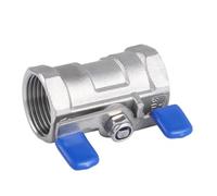 RAMBEX Vanne À Boisseau Sphérique Monobloc en Acier Inoxydable 316, Filetage Femelle 1/4'' - 1'', DN8, 10, 15, 20, 25, 1 Pièce(3/8")