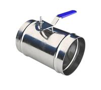 RAMBEX Vanne d'air, Vanne De Régulation Circulaire Manuelle Galvanisée, 80 Mm -350 Mm, 1 Pièce(OD80mm)