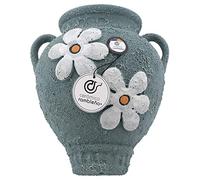 RAMBLEÑA CERAMICA | Pot suspendu orza | Pot de boue à suspendre | Pot mural orza vert décoré - Modèle D124 | 100 % décoré à la main | 21 x 16 x 23 cm