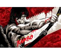 Rambo 18 MAXI Poster - Affiche d'art de film en différentes tailles pour des idées de salon ou de chambre à coucher. Images de films cultes sans frontières Classique Iconic 70s 80s 90s Vintage Retro