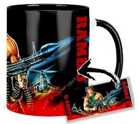 Rambo Ii Sylvester Stallone Sly Tasse Ceramique Intérieure et Poignée Noire Mug
