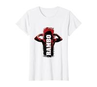 Rambo III Bandeau Anti-Transpiration T-Shirt, Femme, Blanc, XXL
