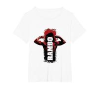 Rambo III Bandeau Anti-Transpiration T-Shirt, Femme Grandes Tailles, Blanc, 2X