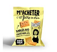 RAMDAM SOCIAL Biscuit Sablé Salé Bio Fromage Comté & Sésame 100 g