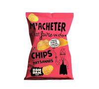 RAMDAM SOCIAL - Chips Paysannes - Chips Cuites au Chaudron à Guérande · Extra Croustillantes et Épaisses · Marque Engagée et Solidaire - le paquet de 125g - Le Lot De 4