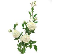Rameau de rose décoratif détaillé avec tissu en soie pour des décorations d'intérieur élégantes