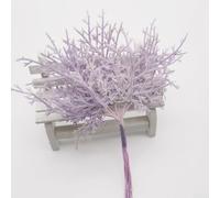 Rameau Pin Plastique 15cm Pour Couronne Rameau Pin Plastique(Light purple) | Couleur or éclatant, tige en fer pour robuste, pour idéal pour couronnes, guirlandes et décorations de pour porte d'entrée