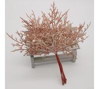 Rameau Pin Plastique 15cm Pour Couronne Rameau Pin Plastique(Red) | Couleur or éclatant, tige en fer pour robuste, pour idéal pour couronnes, guirlandes et décorations de pour porte d'entrée