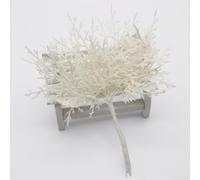 Rameau Pin Plastique 15cm Pour Couronne Rameau Pin Plastique(White) | Couleur or éclatant, tige en fer pour robuste, pour idéal pour couronnes, guirlandes et décorations de pour porte d'entrée