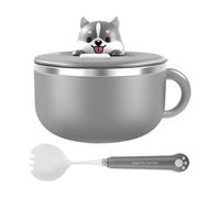 Rameen Bol à soupe isotherme avec poignées - Grande capacité - Intérieur en acier inoxydable - Couvercle - Ustensile pour bouillon chaud, pâtes, assiettes