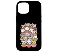 Ramen Amusant « Bunch of Cats », Dessin animé Kawaii Coque pour iPhone 15