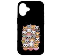 Ramen Amusant « Bunch of Cats », Dessin animé Kawaii Coque pour iPhone 16