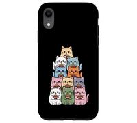 Ramen Amusant « Bunch of Cats », Dessin animé Kawaii Coque pour iPhone XR
