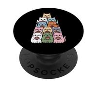 Ramen Amusant « Bunch of Cats », Dessin animé Kawaii PopSockets PopGrip Adhésif
