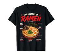 Ramen Anatomie Nouilles Japonaises Aliments Art Illustration T-Shirt