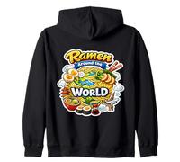 Ramen Around The World, Amateur de Nouilles, Voyageur et Blogueur de Voyage Sweat à Capuche