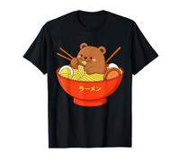 Ramen Bear Bol à Nouilles Japonais Kawaii Anime Food Graphic T-Shirt