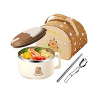 Ramen Bowl Set - 1300ml Capybara Ramen Bowls for Everyday Dining, Soup Noodle Salad with Chopsticks, Large Capacity Tableware for Office School Dormitory Apartment Travel Cereal Fruit Serving