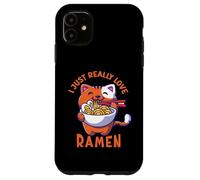 Ramen Cat Mangeant Nouilles Japonaises Nourriture Anime Kawaii Otaku Coque pour iPhone 11