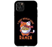 Ramen Cat Mangeant Nouilles Japonaises Nourriture Anime Kawaii Otaku Coque pour iPhone 11 Pro Max