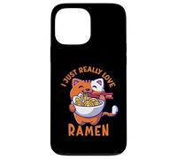 Ramen Cat Mangeant Nouilles Japonaises Nourriture Anime Kawaii Otaku Coque pour iPhone 13 Pro Max