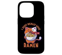 Ramen Cat Mangeant Nouilles Japonaises Nourriture Anime Kawaii Otaku Coque pour iPhone 14 Pro