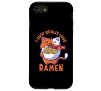 Ramen Cat Mangeant Nouilles Japonaises Nourriture Anime Kawaii Otaku Coque pour iPhone SE (2020) / 7 / 8