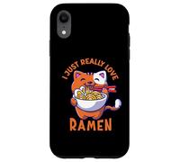 Ramen Cat Mangeant Nouilles Japonaises Nourriture Anime Kawaii Otaku Coque pour iPhone XR
