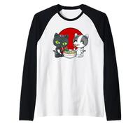 Ramen Cats - Deux adorables Chats animés Chibi Qui mangent des Ramen Manche Raglan