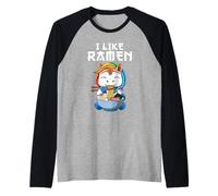 Ramen Et Licorne J'aime Le Ramen Kawaii Anime Manche Raglan